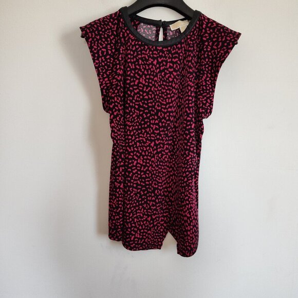 Ladies Petite SZ PS Michael Michael Kors Black/Red Knit Top - Picture 1 of 5